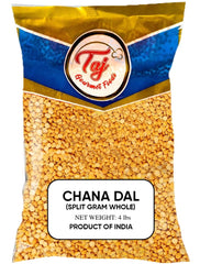 TAJ Gourmet Foods front packaging showing 4 lb bag and brand benefit