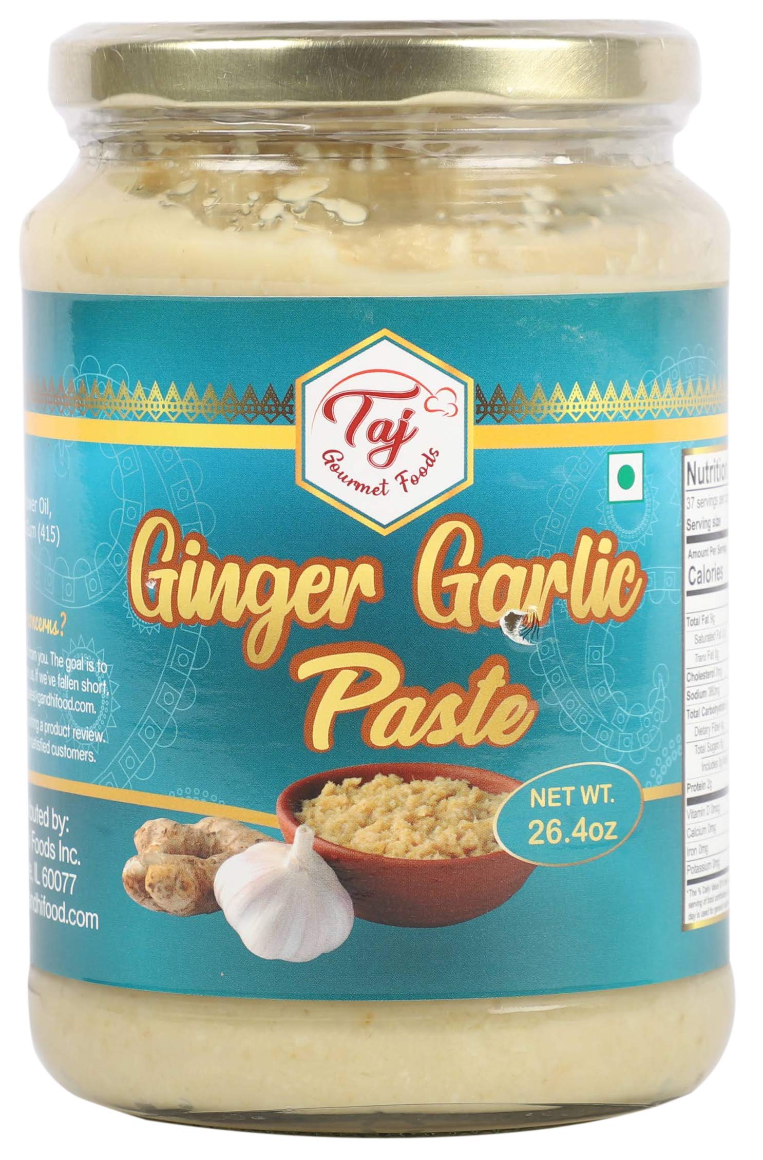 TAJ front packaging showing tub and brand for easy identification and shelf appeal