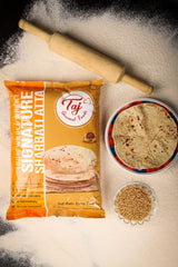 TAJ Gourmet Foods rolled dough ready to cut and cook, demonstrating easy pliable dough