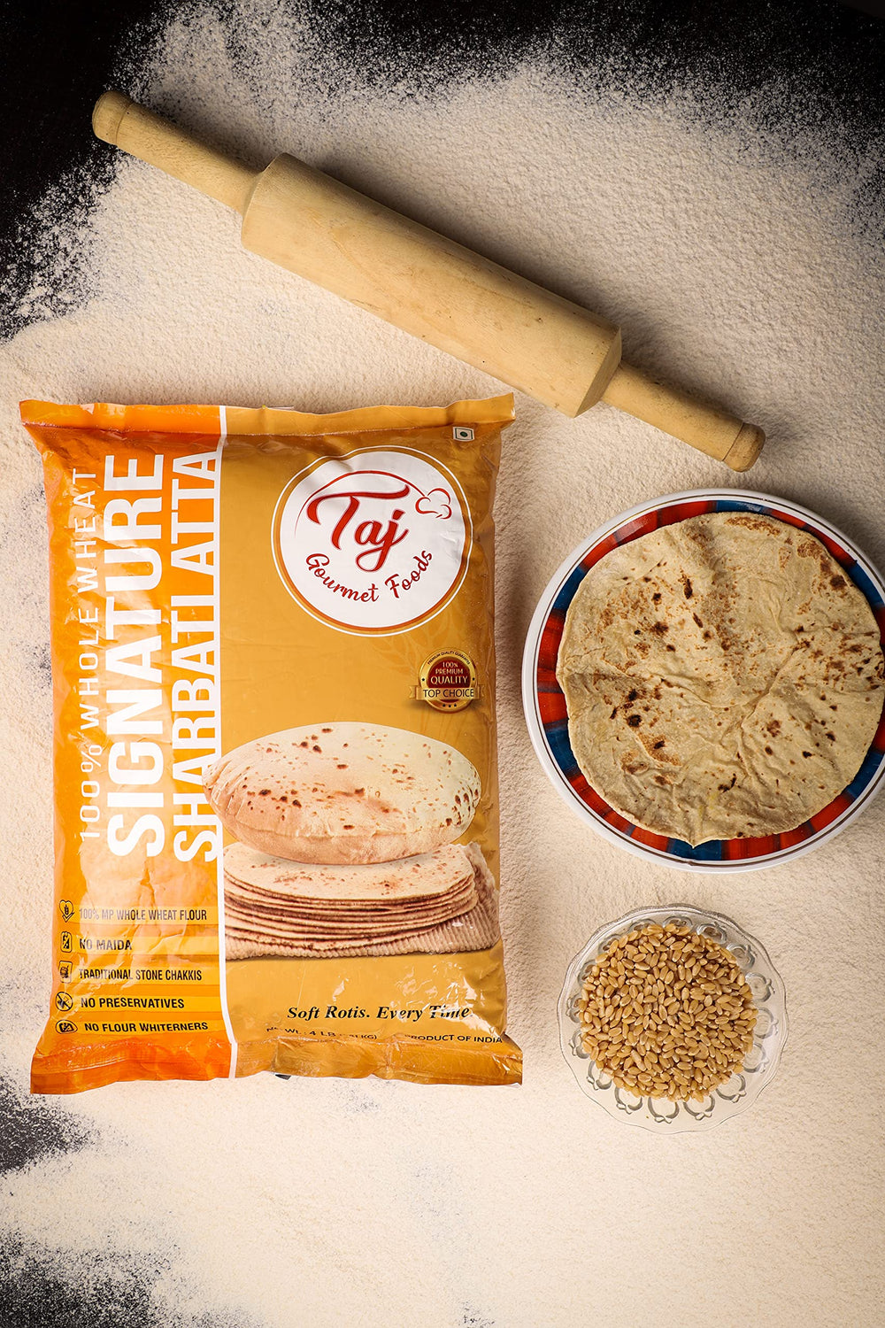 TAJ Gourmet Foods family kitchen scene showing everyday meal ease