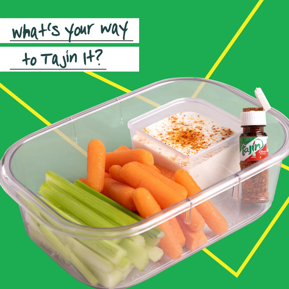 Tajín mini pouch shaking over popcorn to add savory-tangy snack boost