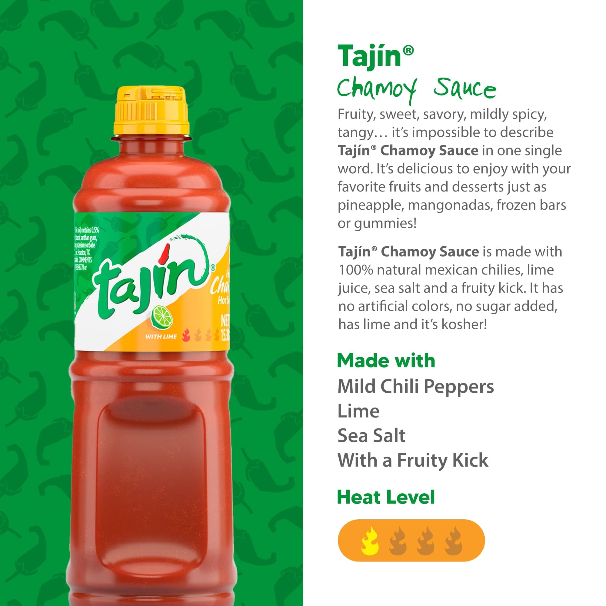 Tajín poured over fresh mango adding sweet-tangy contrast and visual appeal