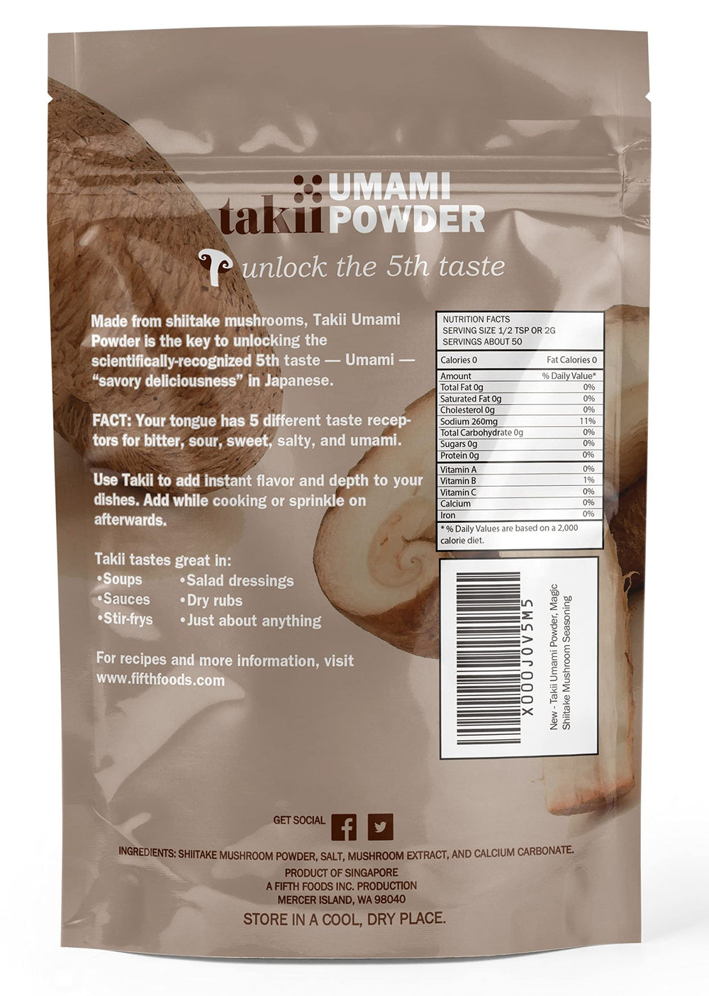 Takii pouch next to a measuring scale showing compact 3.5 oz size