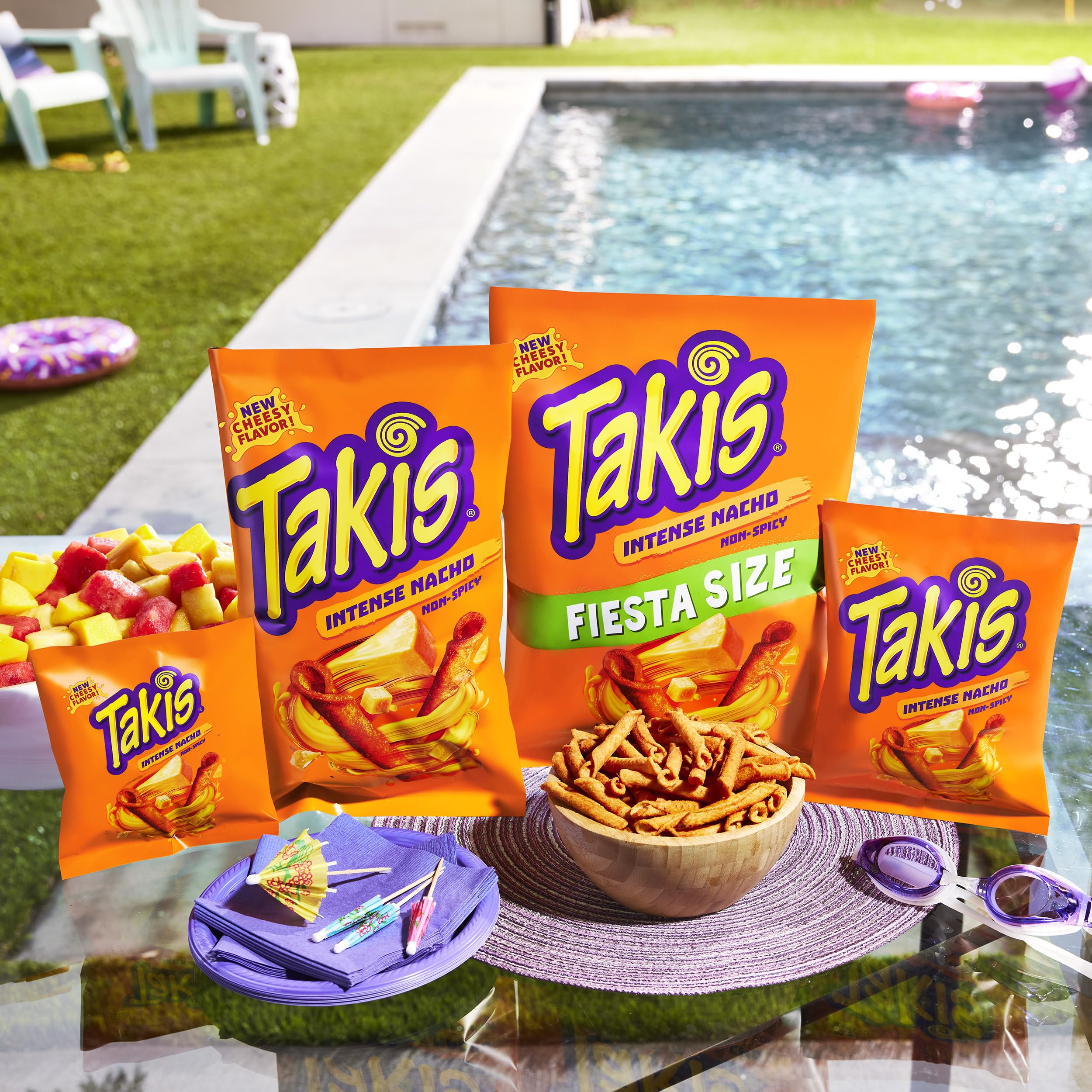 Takis intense nacho rolled chip detail showing crunchy texture benefit
