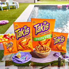 Takis intense nacho rolled chip detail showing crunchy texture benefit