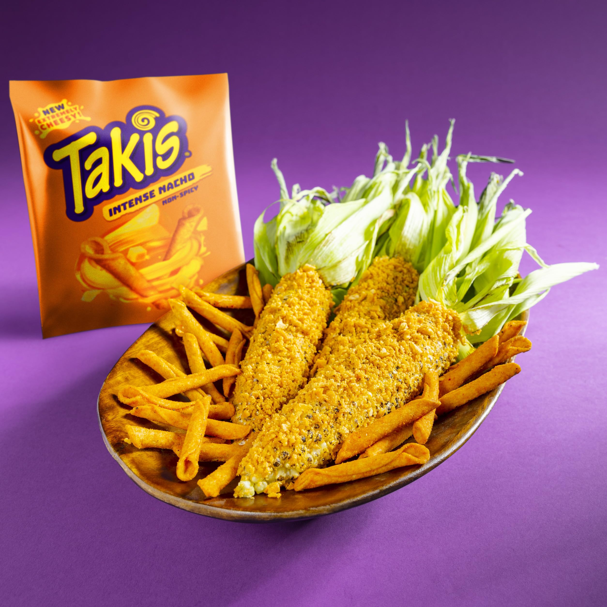 Takis intense nacho served in a bowl at a party for shareable convenience