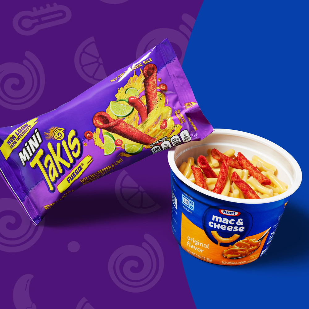 Takis label and nutrition panel close-up showing brand details and ingredient transparency
