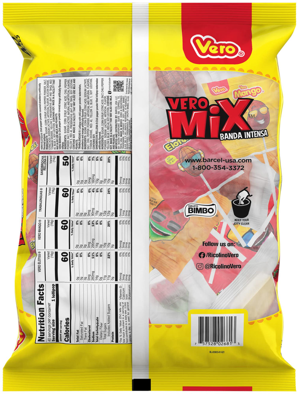Takis single individually wrapped lollipop, maintains freshness benefit