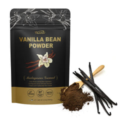 Talcufon front packaging showing pure Madagascar vanilla powder benefit easy storage