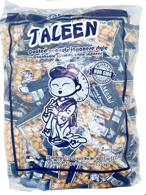 TALEEN front packaging showing 50 single-serve bags and product branding, easy storage