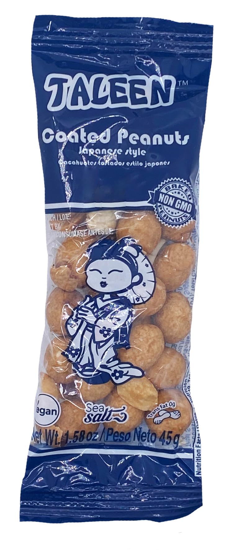 TALEEN single-serve packet opened beside peanuts, convenient grab-and-go snack