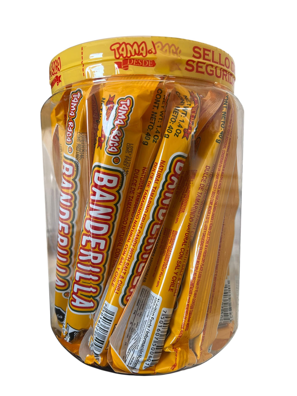 Tama-Roca pack next to a ruler showing scale and quantity for clear size and portion expectation
