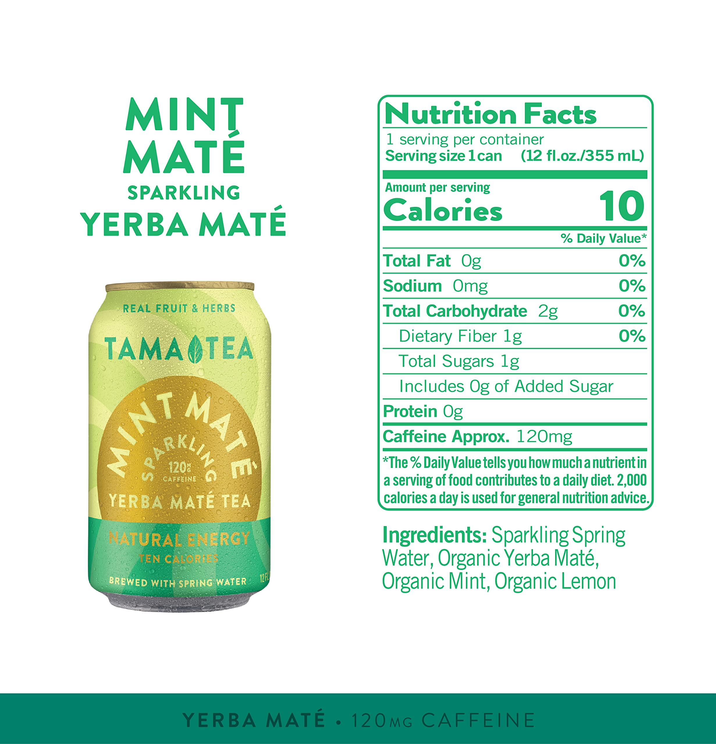 Tama Tea with fresh mint sprig highlighting cooling flavor and aroma