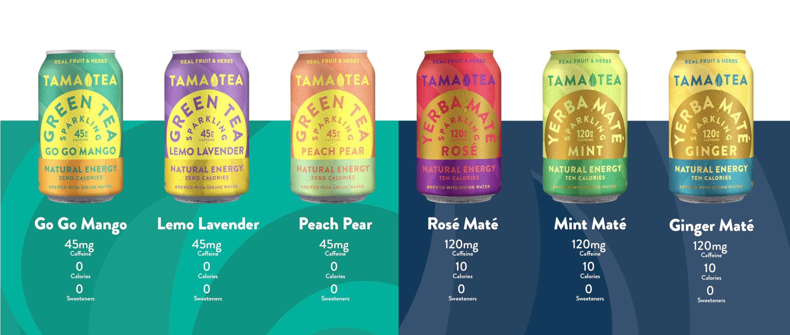 Tama Tea cans on a picnic table showing lifestyle refreshment outdoors