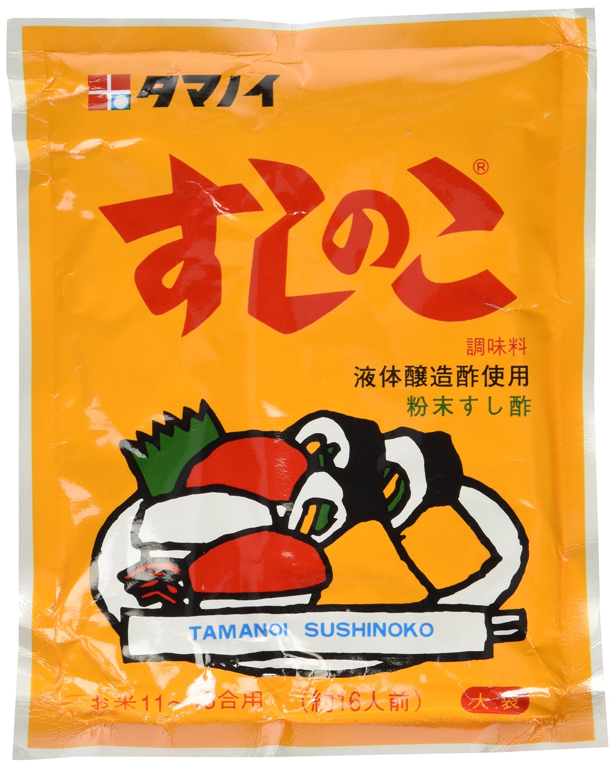 タマノイ Tamanoi front packaging of Sushinoko sushi vinegar powder showing measurement guidance and convenience