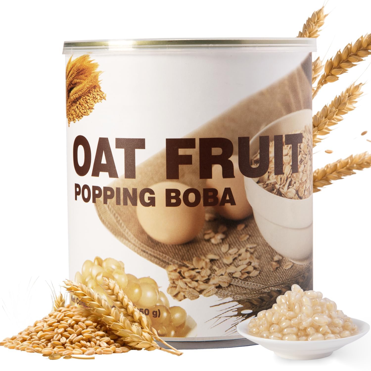 T&Tea front tub showing product and label, ideal for party toppings