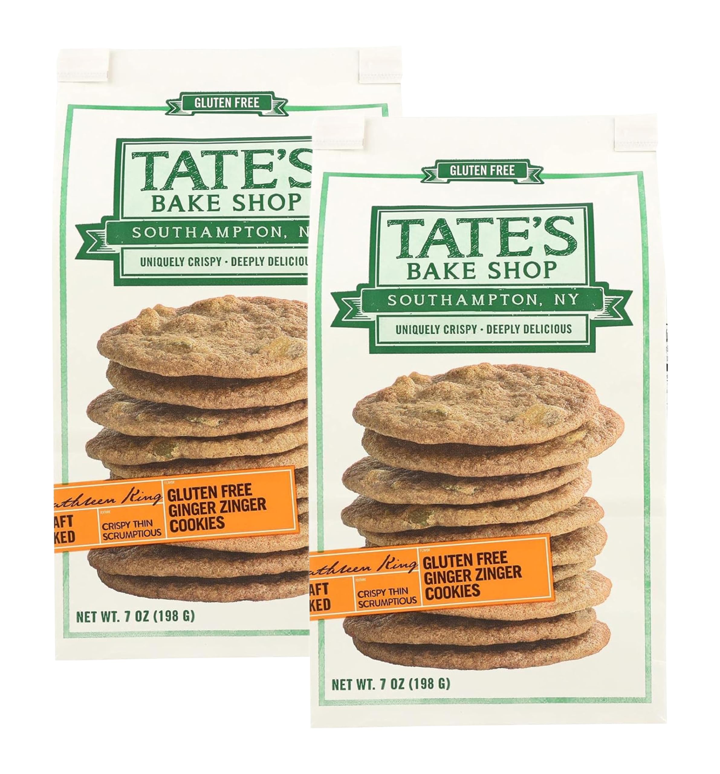 TAOindustry Tate's Bake Shop front packaging showing two 7 oz packs for convenient gifting