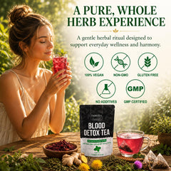 TAOISTEA tea bag steeping in cup, illustrating easy daily preparation
