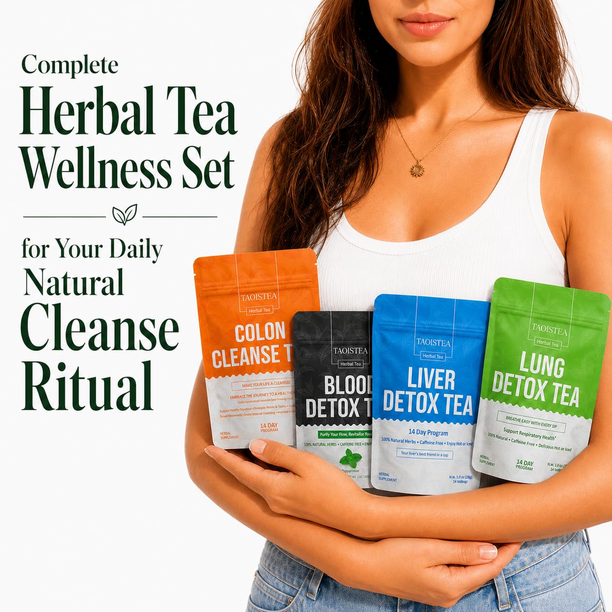 TAOISTEA cup on kitchen counter showing daily ritual and relaxed wellness