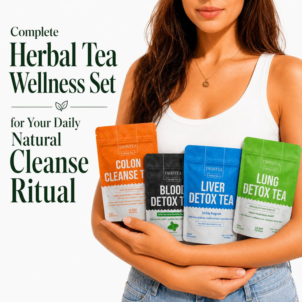 TAOISTEA cup on kitchen counter showing daily ritual and relaxed wellness