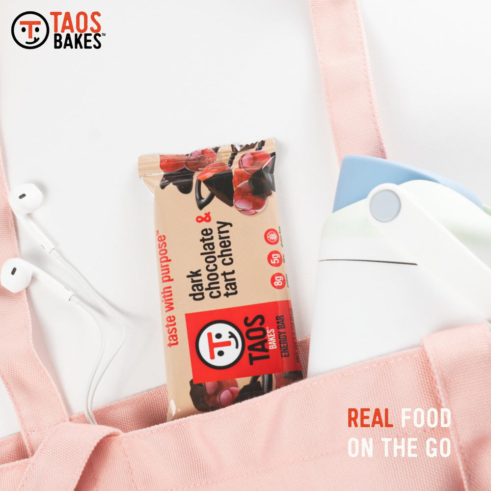 Taos Bakes open box with individually wrapped bars for easy storage and sharing