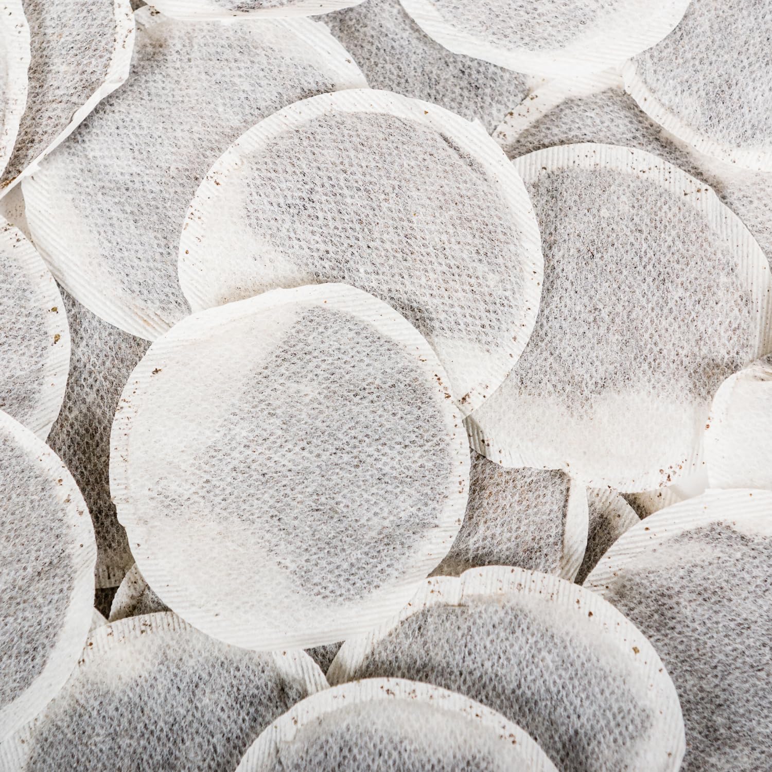 Tapal round teabag close-up displaying sturdy boilable construction