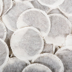 Tapal round teabag close-up displaying sturdy boilable construction