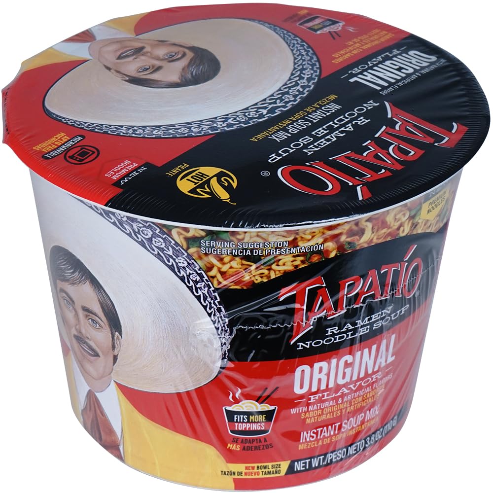 Tapatío noodle texture close-up highlighting springy noodles and appetite appeal