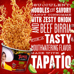Tapatío ramen close-up of chewy noodle texture highlighting satisfying bite and mouthfeel