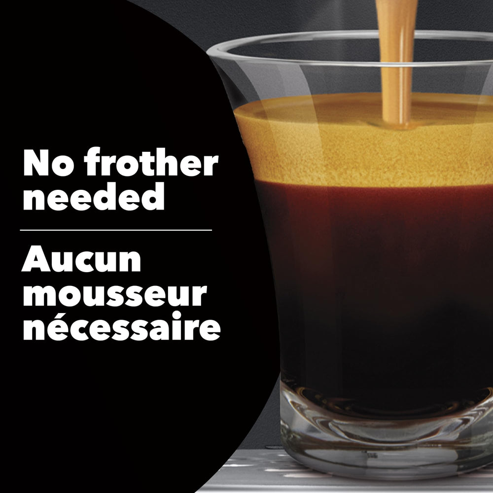 Cup beside a Tassimo disc illustrating single-serve portion size