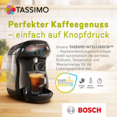 Espresso shot with crema made from Tassimo Jacobs delivering rich, aromatic flavor