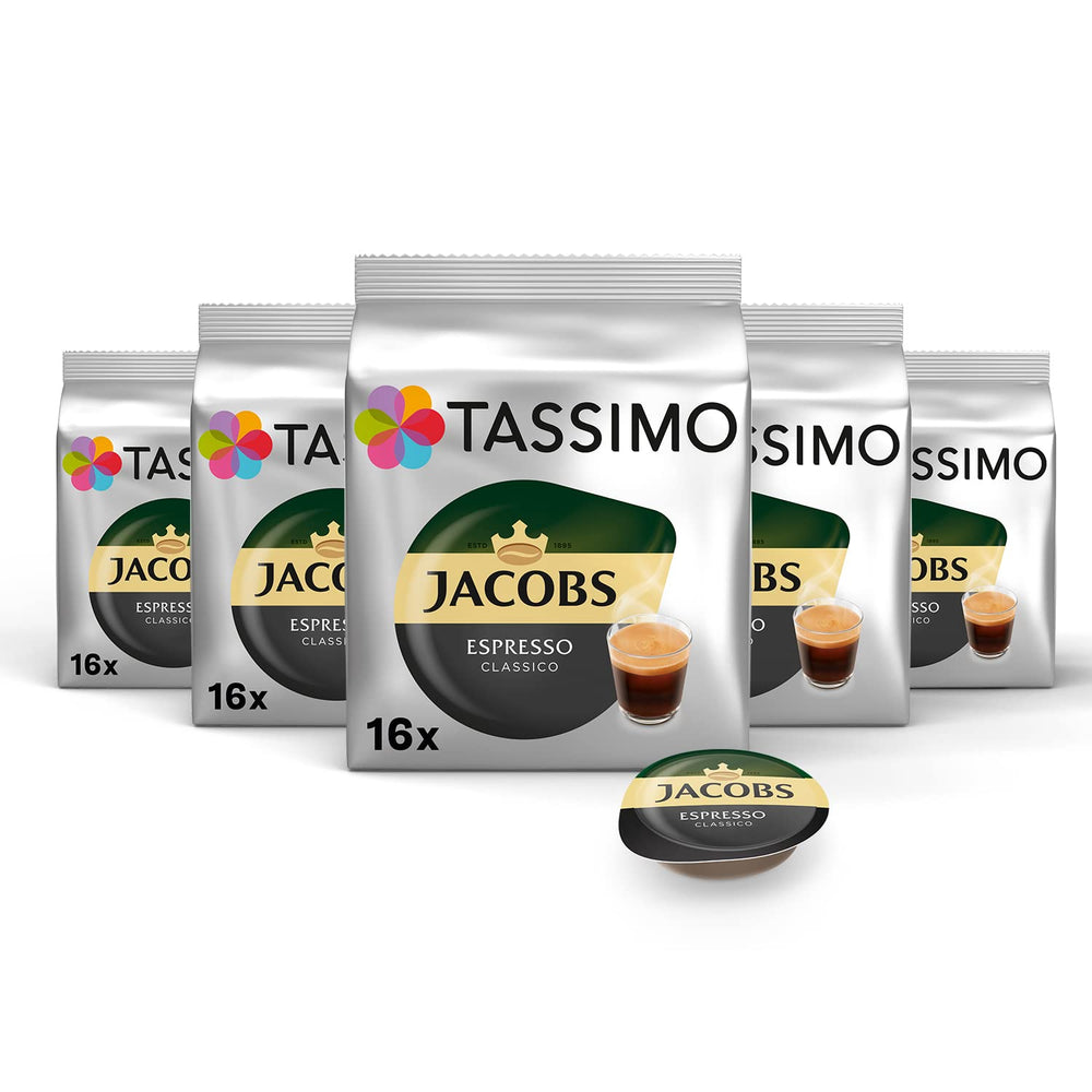 Tassimo Jacobs front packaging showing product and quantity for easy identification