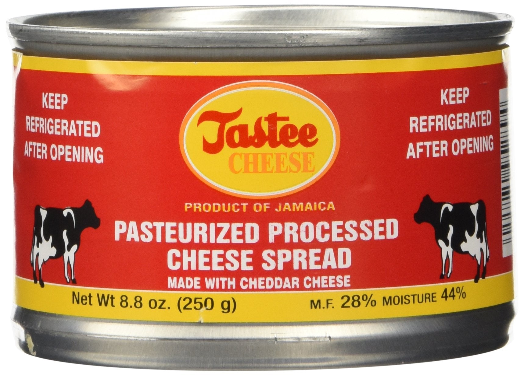 Tastee Cheese front packaging showing block and label, convenient portion