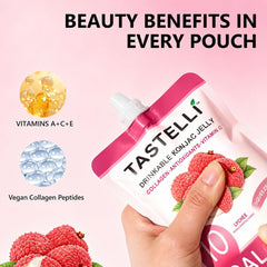 Tastelli close-up of konjac jelly texture highlighting satisfying chew