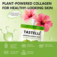 Tastelli open pouch being squeezed for fast on-the-go convenience