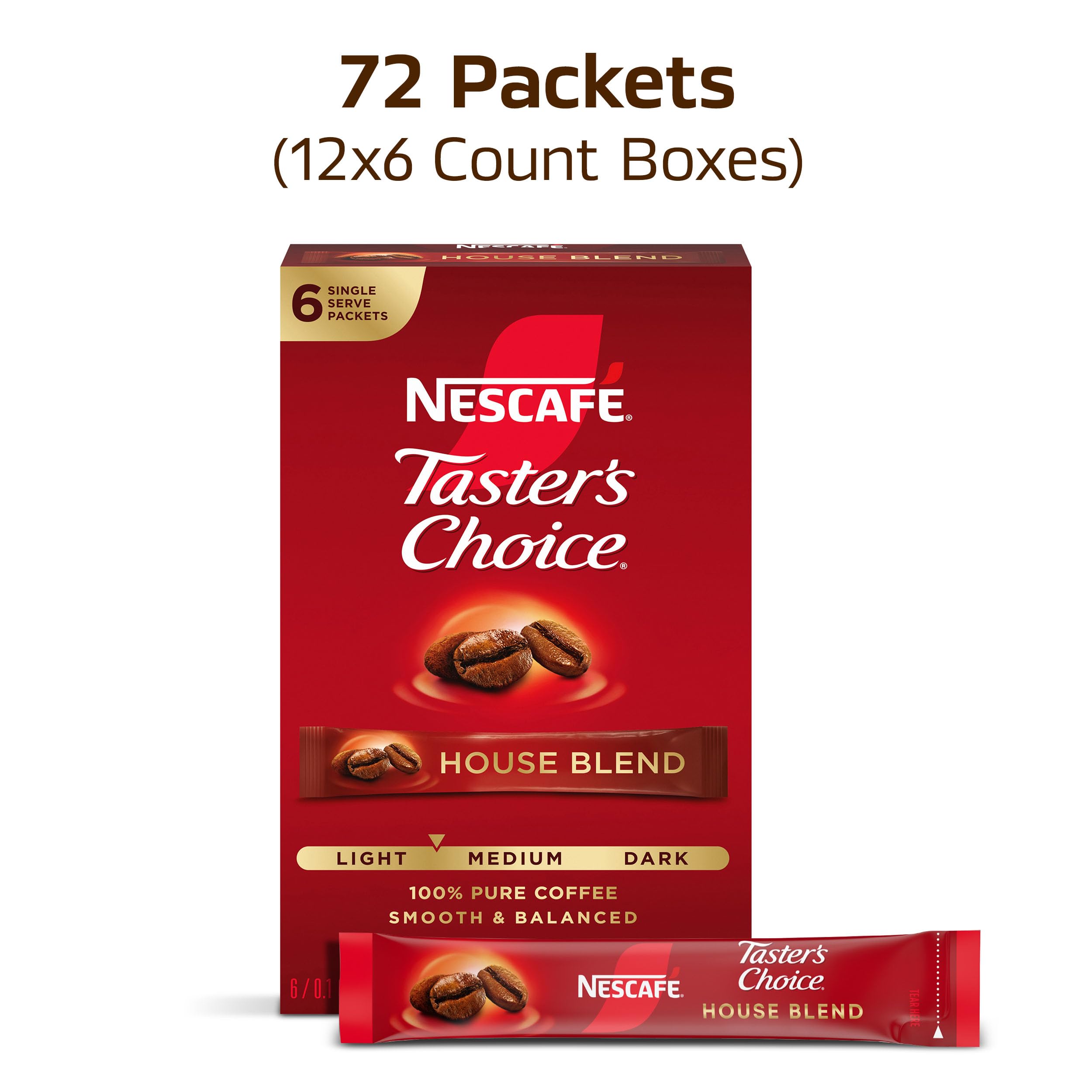 NESCAFÉ Taster's Choice close-up of a single packet highlighting easy use