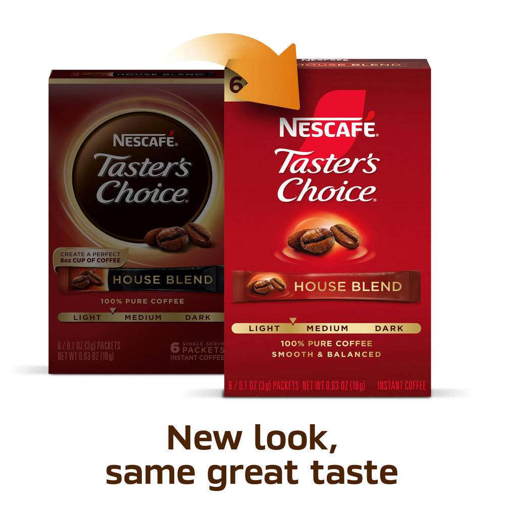 NESCAFÉ Taster's Choice spread of packets showing quantity and portability
