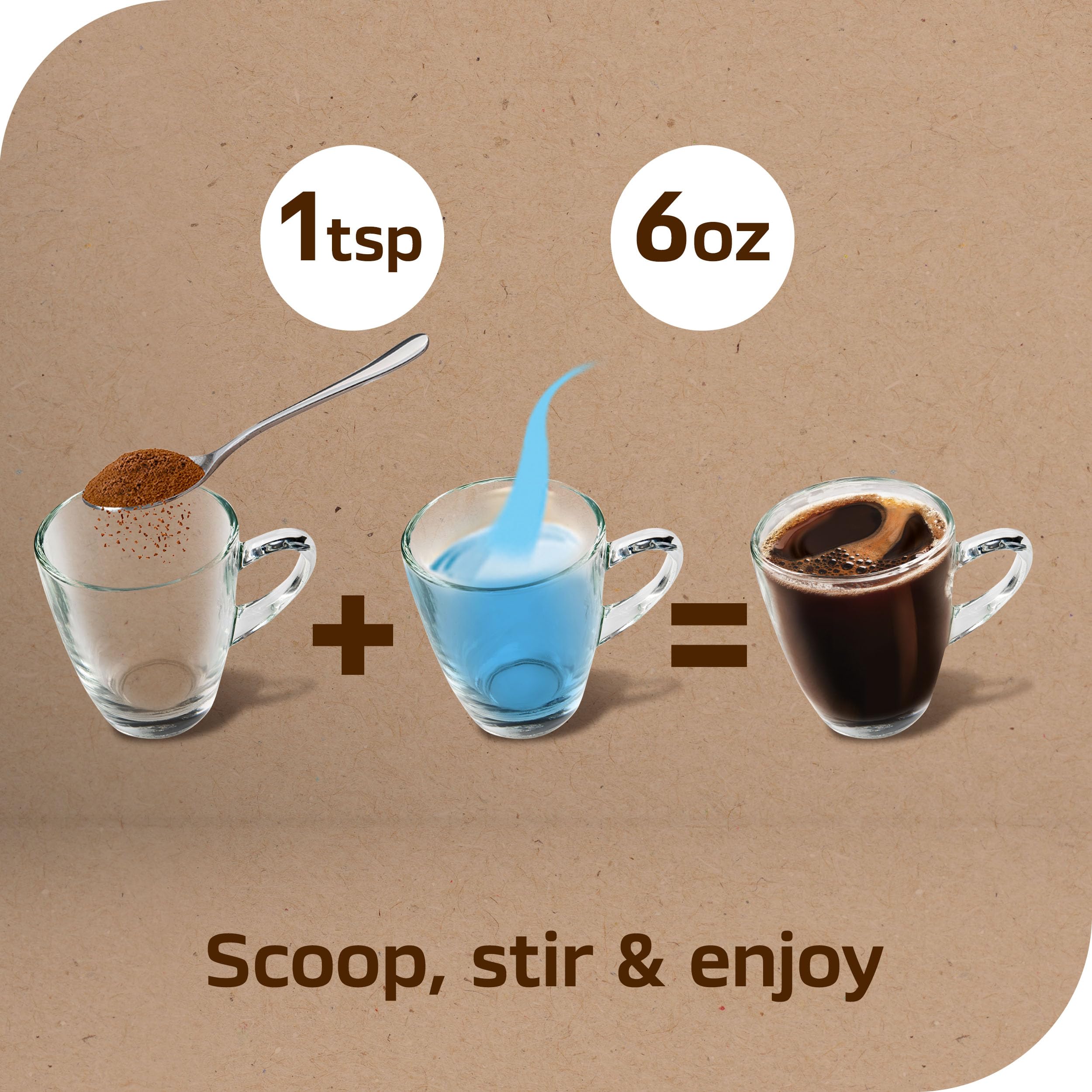 Prepared cup of Taster's Choice French Roast demonstrating rich color and bold flavor