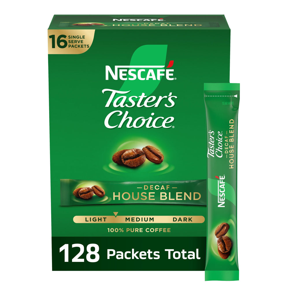 NESCAFÉ Taster's Choice front packaging showing box and quantity benefit