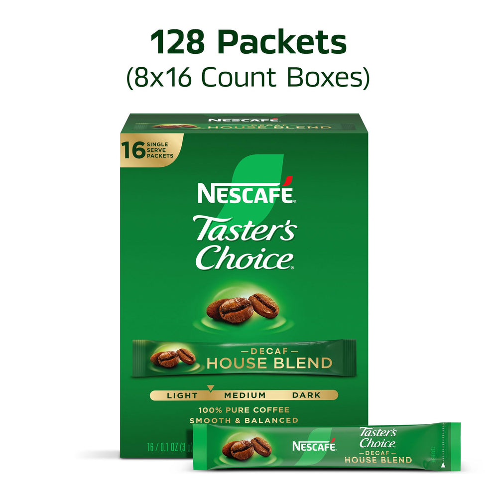NESCAFÉ Taster's Choice single packet close-up highlighting easy portioning