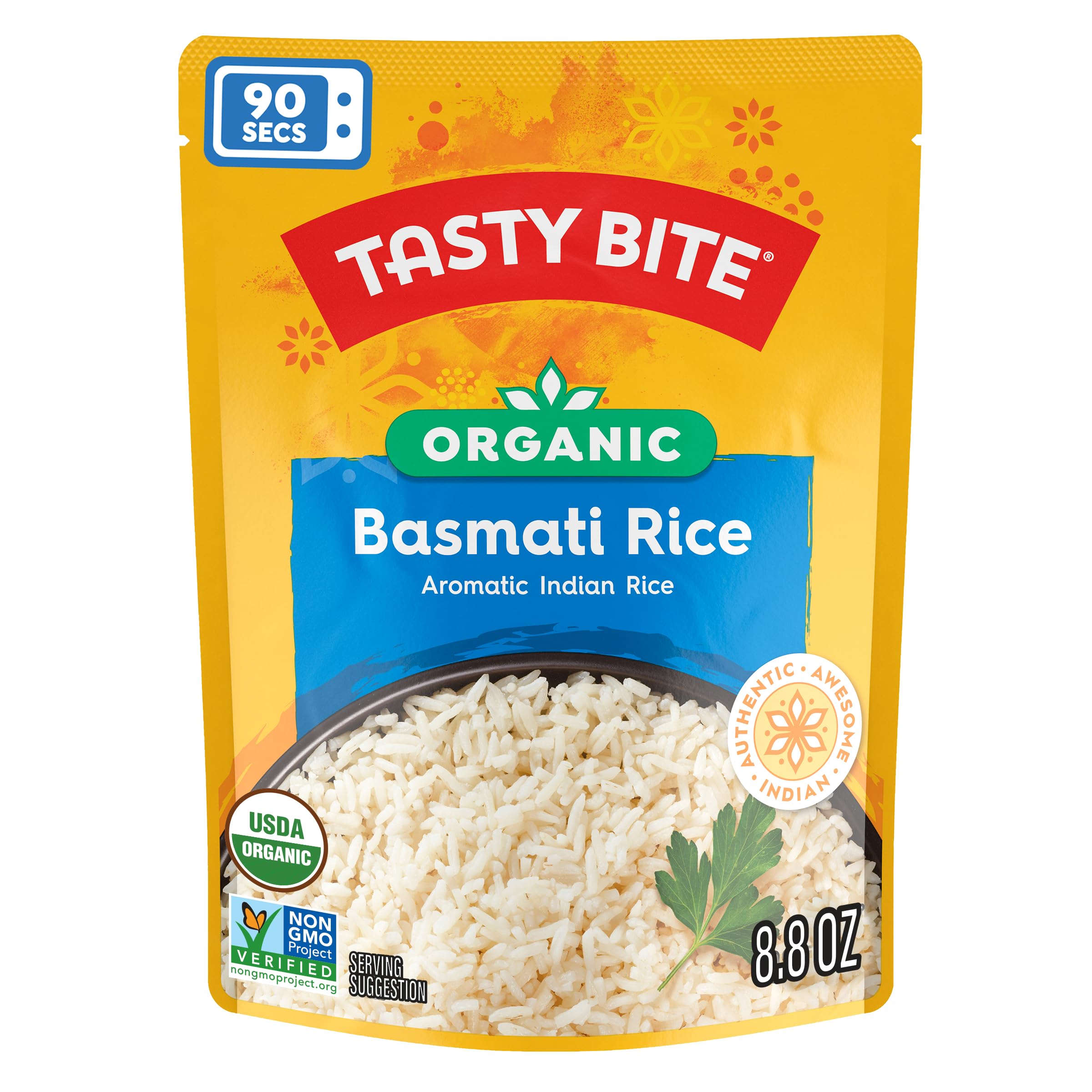 TASTY BITE close-up of basmati grains highlighting fluffy texture