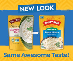 TASTY BITE pouch heating in microwave for fast 90 second meal