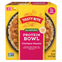 TASTY BITE served with naan and salad, convenient ready-to-eat dinner idea