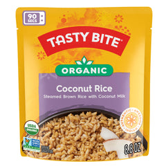 TASTY BITE close-up of coconut rice grains showing texture and aroma