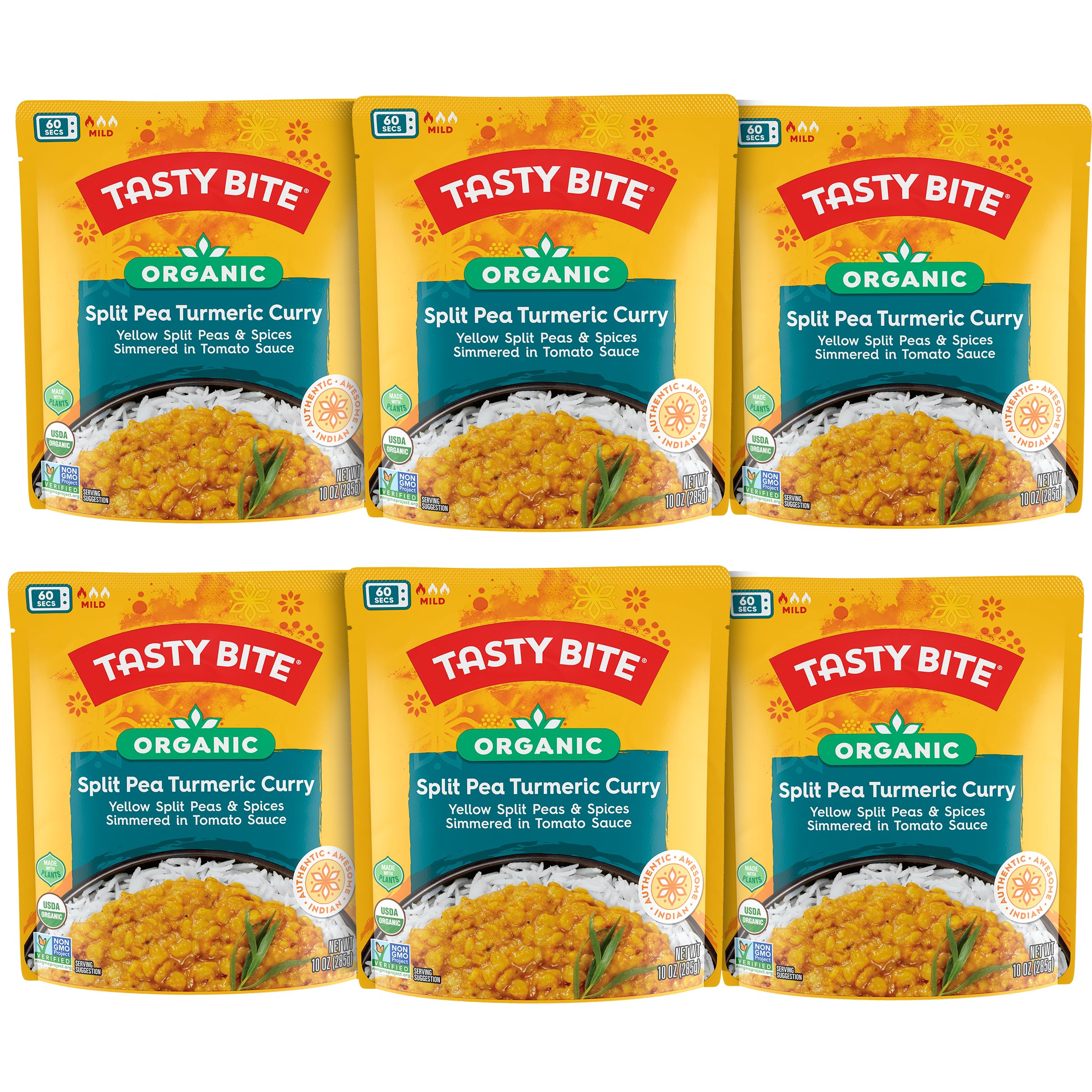 TASTY BITE front packaging showing product branding and serving suggestion benefits