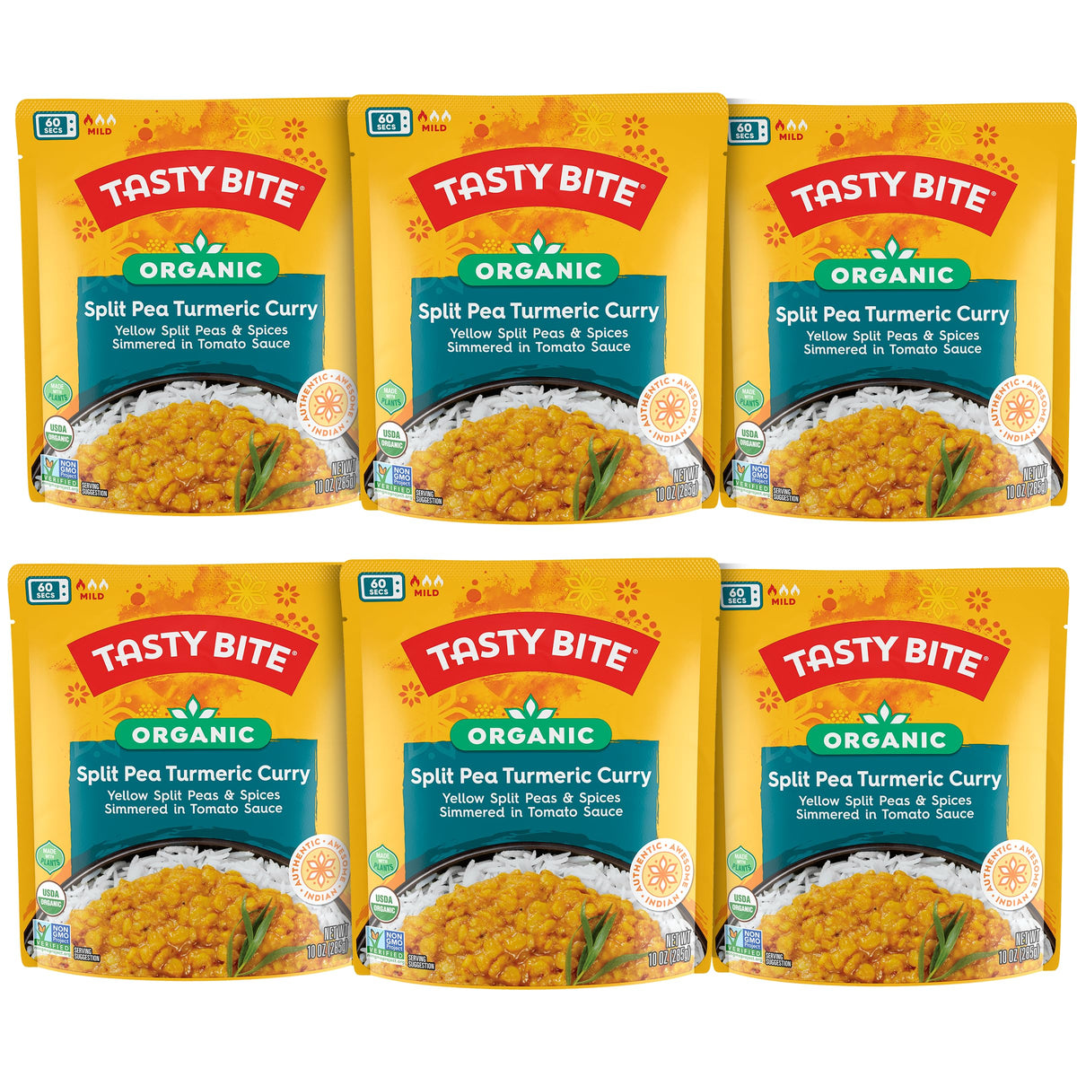 TASTY BITE front packaging showing product branding and serving suggestion benefits