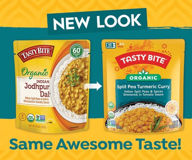 TASTY BITE ingredients label showing organic spices and clean ingredient list