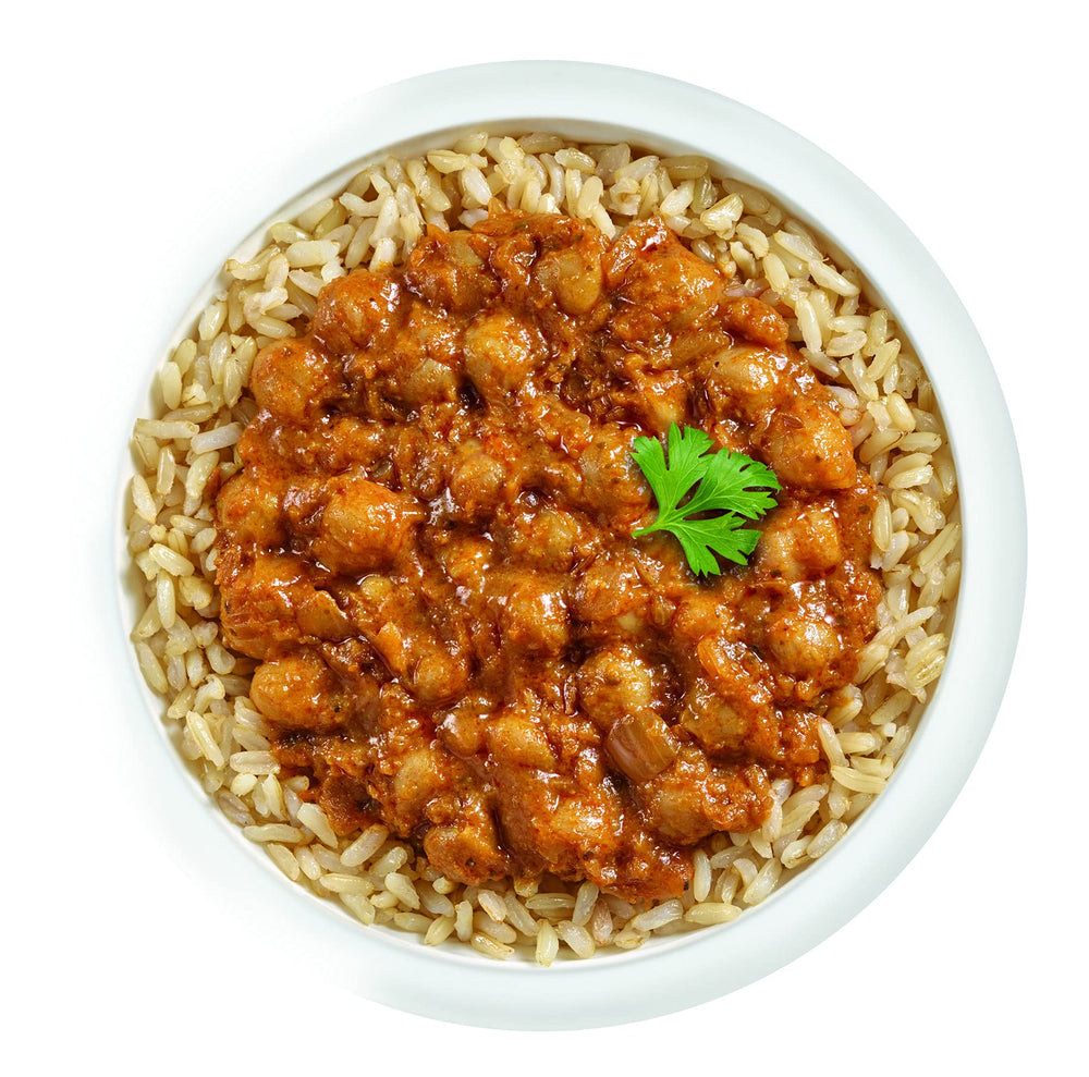 TASTY BITE ingredient label showing organic brown rice, clear ingredients benefit