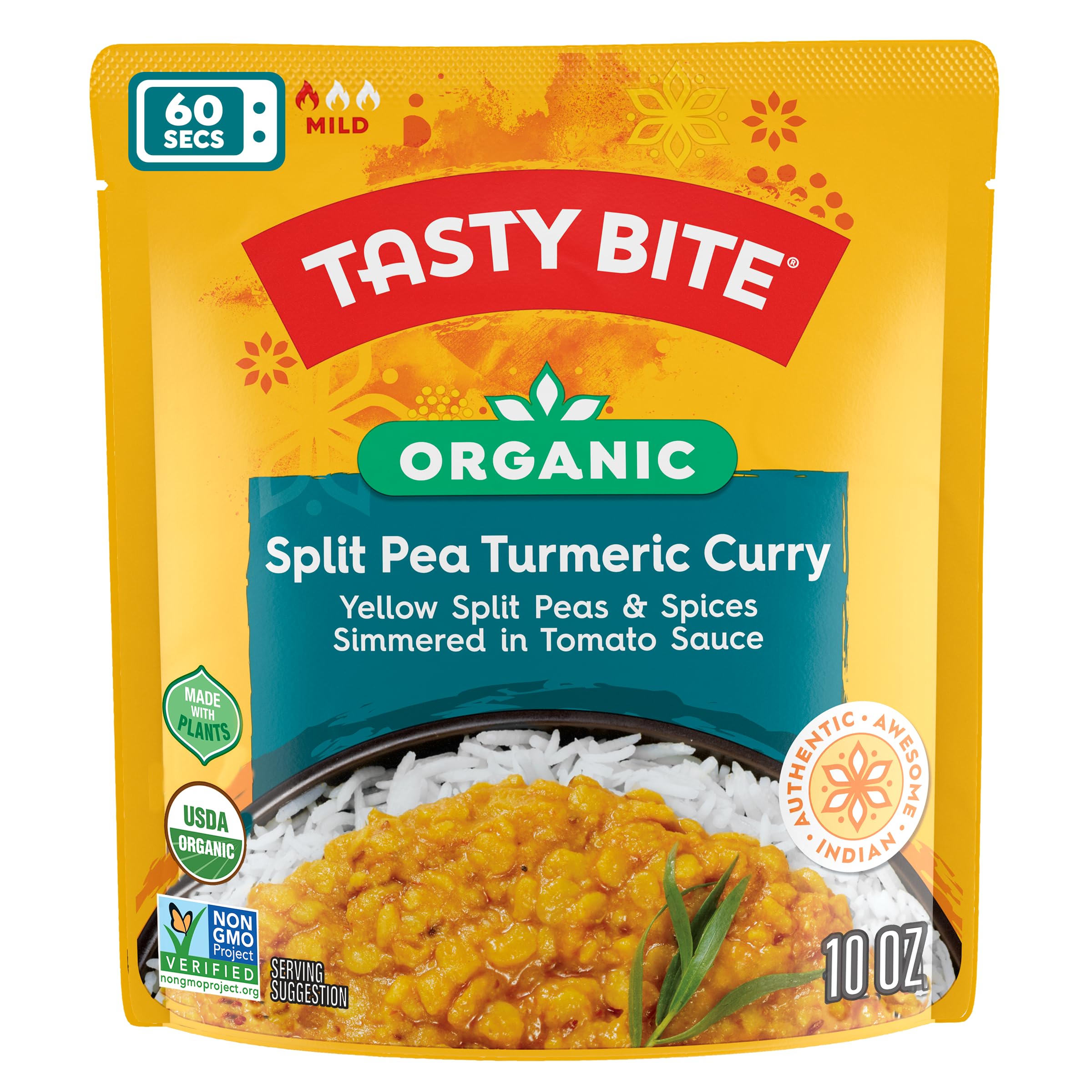 TASTY BITE in a bowl ready to eat showing quick microwave convenience
