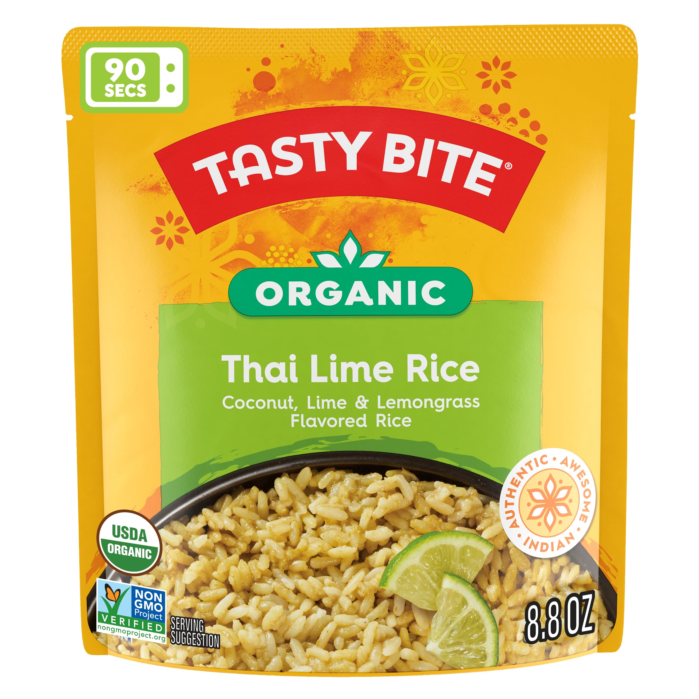 TASTY BITE close-up of fluffy rice texture highlighting coconut creaminess